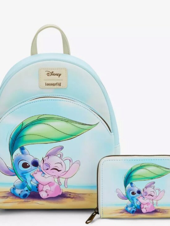 Loungefly Disney Stitch & Angel Beach Date Mini Backpack